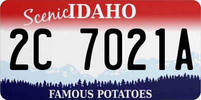 ID license plate 2C7021A