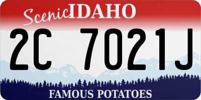ID license plate 2C7021J