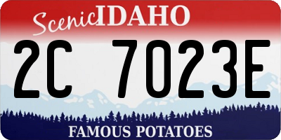 ID license plate 2C7023E
