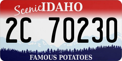 ID license plate 2C7023O