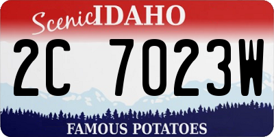ID license plate 2C7023W