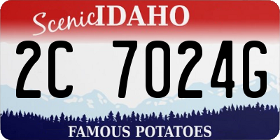 ID license plate 2C7024G