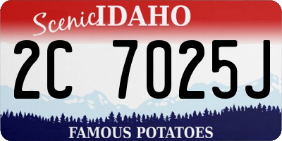 ID license plate 2C7025J