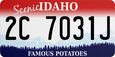 ID license plate 2C7031J