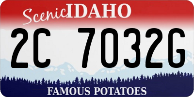 ID license plate 2C7032G