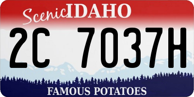 ID license plate 2C7037H