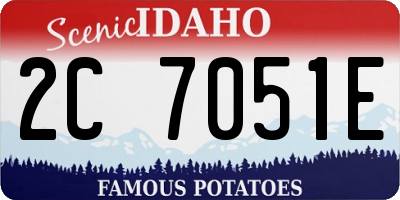 ID license plate 2C7051E