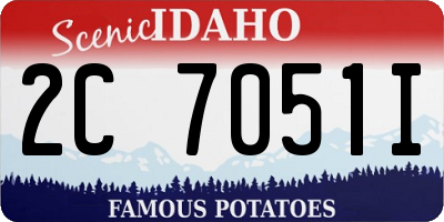 ID license plate 2C7051I