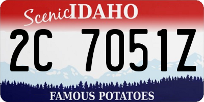 ID license plate 2C7051Z