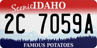ID license plate 2C7059A