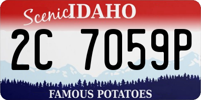 ID license plate 2C7059P