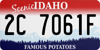 ID license plate 2C7061F