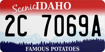 ID license plate 2C7069A