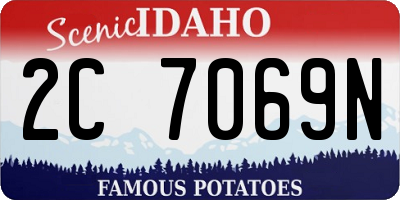 ID license plate 2C7069N