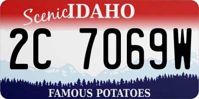 ID license plate 2C7069W