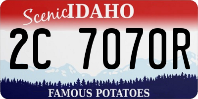 ID license plate 2C7070R