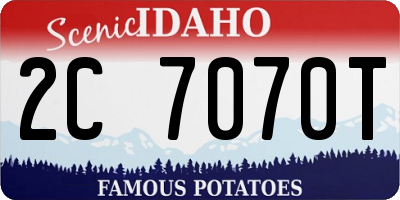 ID license plate 2C7070T