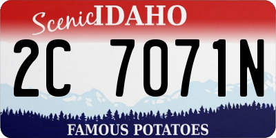 ID license plate 2C7071N