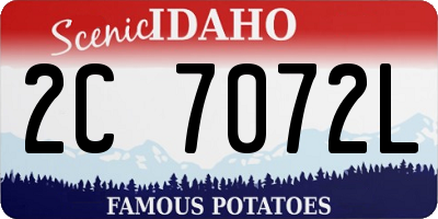 ID license plate 2C7072L