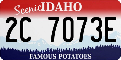 ID license plate 2C7073E
