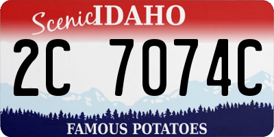 ID license plate 2C7074C