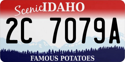 ID license plate 2C7079A