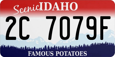 ID license plate 2C7079F