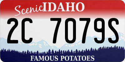 ID license plate 2C7079S