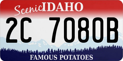 ID license plate 2C7080B