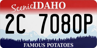 ID license plate 2C7080P