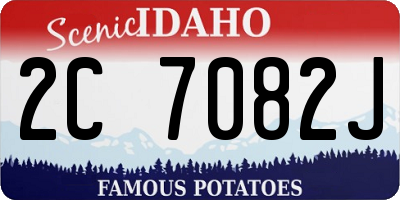 ID license plate 2C7082J