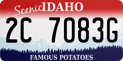 ID license plate 2C7083G