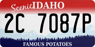 ID license plate 2C7087P