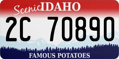 ID license plate 2C7089O