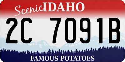 ID license plate 2C7091B