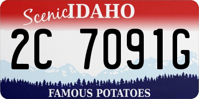 ID license plate 2C7091G