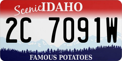 ID license plate 2C7091W