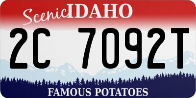 ID license plate 2C7092T