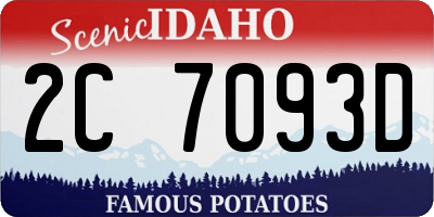 ID license plate 2C7093D