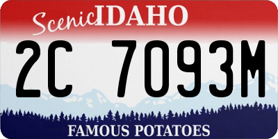 ID license plate 2C7093M