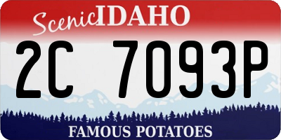 ID license plate 2C7093P