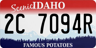 ID license plate 2C7094R