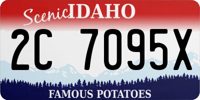 ID license plate 2C7095X