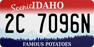 ID license plate 2C7096N