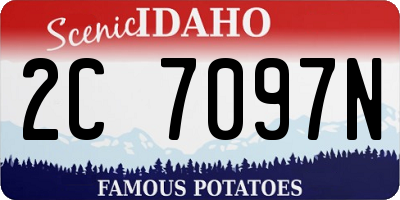 ID license plate 2C7097N