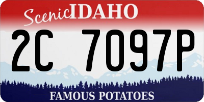 ID license plate 2C7097P