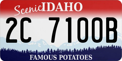 ID license plate 2C7100B