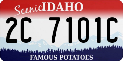 ID license plate 2C7101C