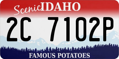 ID license plate 2C7102P