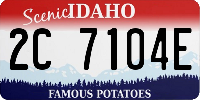 ID license plate 2C7104E